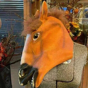 Halloween latex horse mask.